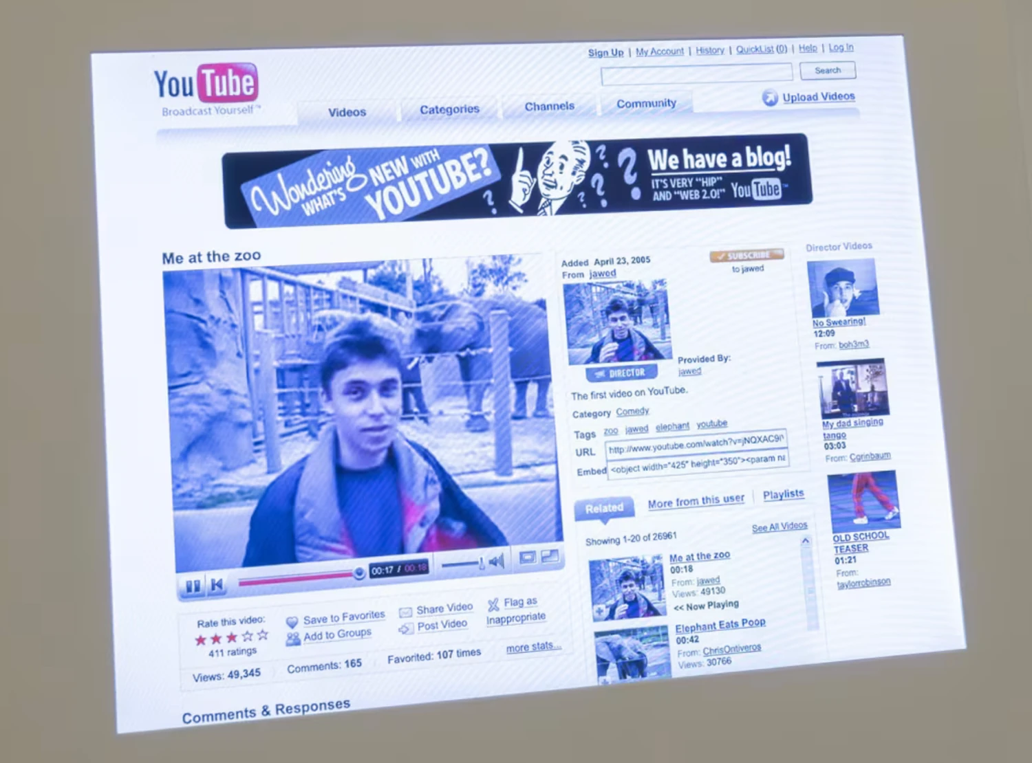 У музеї Лондона з’явилась експозиція, присвячена зародженню YouTube: можна побачити найперший ролик